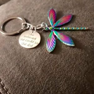 New "she believed she could so she did" keychain